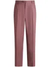 Etro , Silk And Cashmere Trousers, Man, Pink, Size 54 In Pink