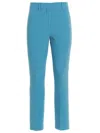 Etro Pleated Viscose Blend Tailored Pants In Blue