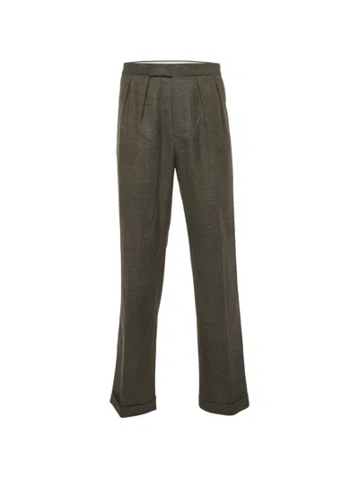 Pre-owned Etro Pleated Wool Trousers In Grey