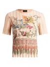 Etro Pleating Floral Top In Neutral