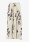 Etro Pleated Floral-print Skirt