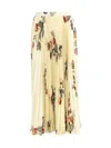 Etro Floral Print Pleated Midi Skirt