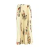 Etro Pleated Midi Skirt With Floral Print In Multi