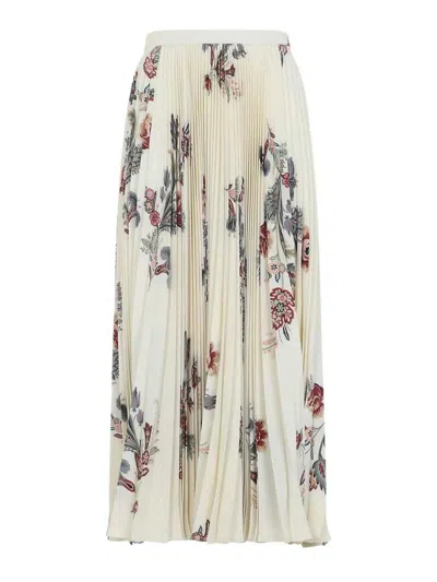 ETRO PLISSETTA SKIRT FLOWER PRINT