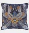 Etro Pluma Floral Embroidered Cushion In Multicoloured