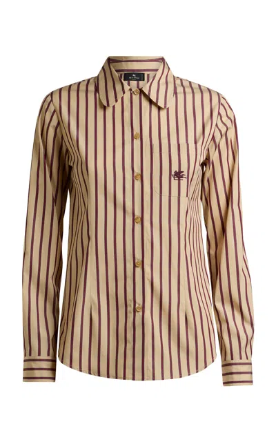 Etro Pocket Cotton Shirt In Neutral
