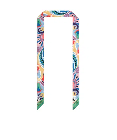 Etro Pointed Silk Scarf In Multicolor