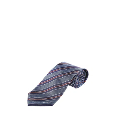 Etro Pointed Tie In Blue