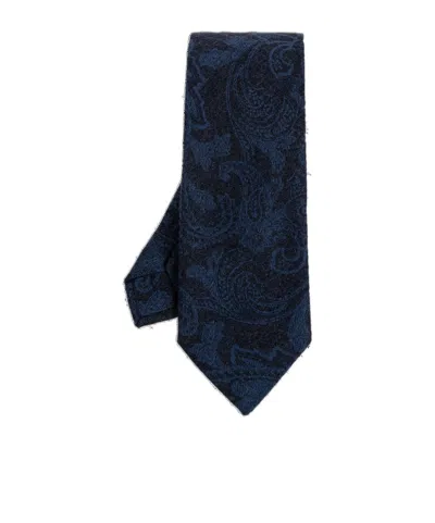 Etro Pointed Tie In Blue