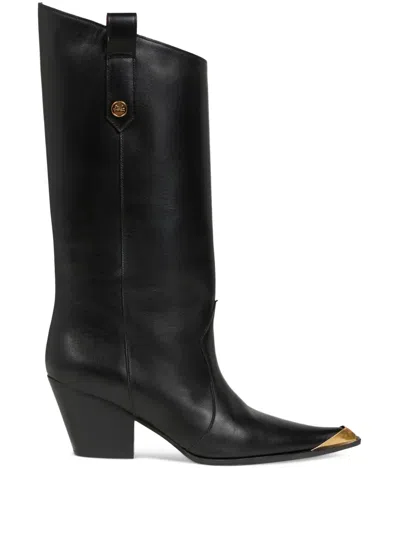 ETRO POINTED-TOE LEATHER BOOTS