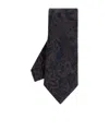 Etro Paisley-patterned Silk Tie In Navy Blue