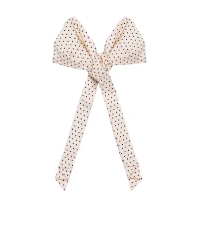 Etro Polka-dot Print Silk Bow Tie In White