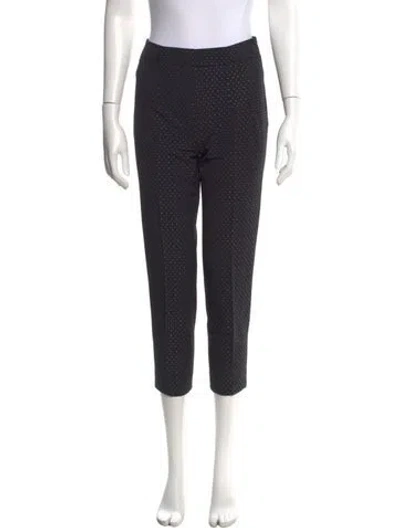 Pre-owned Etro Polka Dot Print Straight Leg Pants In Black