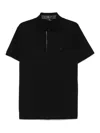 Etro Pegaso-embroidered Cotton Polo Shirt In Black