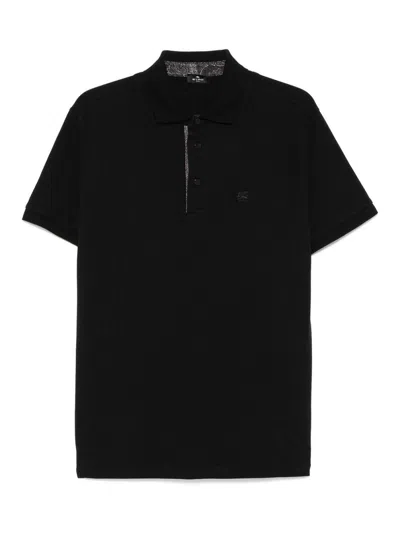 Etro Pegaso-embroidered Cotton Polo Shirt In Multicolor