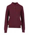 Etro Wool Polo Shirt Knitwear Bordeaux In Burgundy