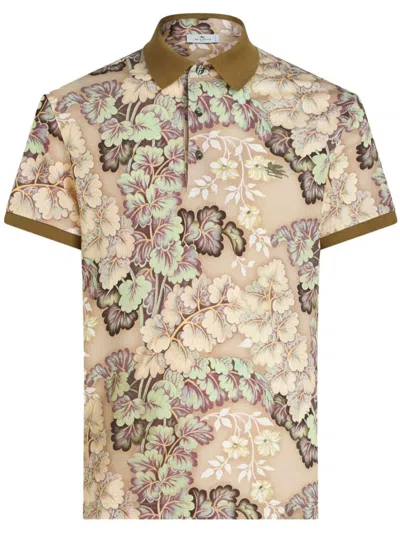 Etro Roma Polo In Brown