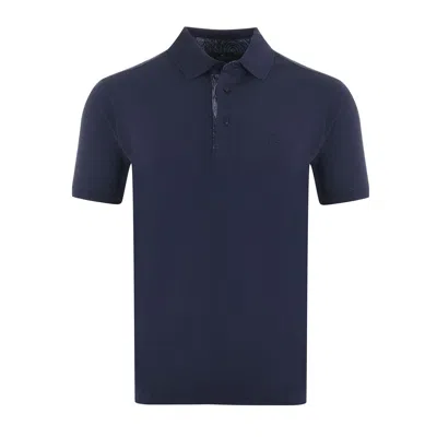 Etro Polo Roma Printed Details In Blue