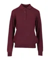 Etro Wool Polo Shirt Knitwear Bordeaux In Burgundy
