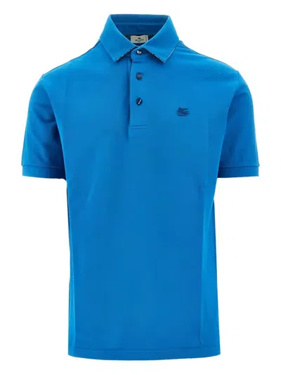 Etro Polo Shirt Clothing In Blue