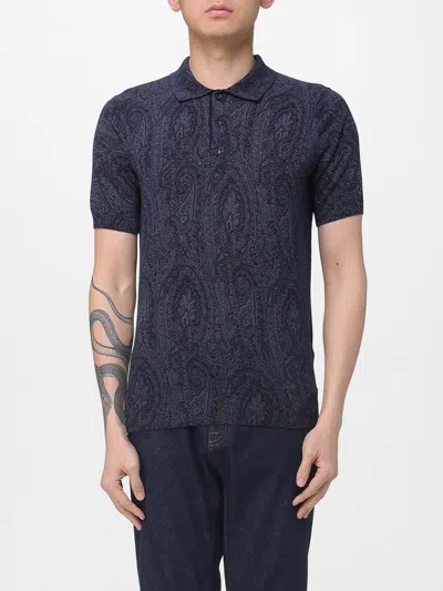 Etro Polo Shirt Men  In Blue