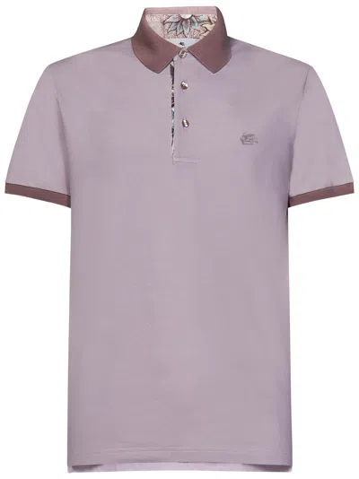 Etro Polo Shirt In Pink