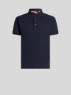 Etro Pegaso-embroidered Knitted Polo Shirt In Black