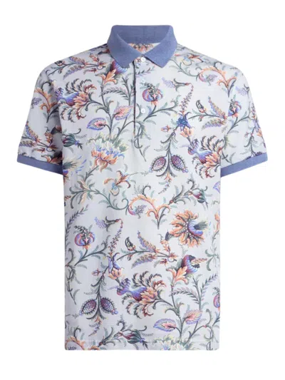 Etro Polo Shirt With Floral Motif In Multi