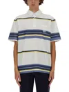 Etro Men's Polo Shirt With Pegasus Embroidery In Cream