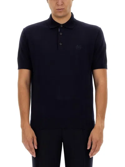 ETRO POLO SHIRT WITH PEGASUS EMBROIDERY