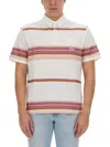 Etro Polo Shirt With Pegasus Embroidery In Ivory