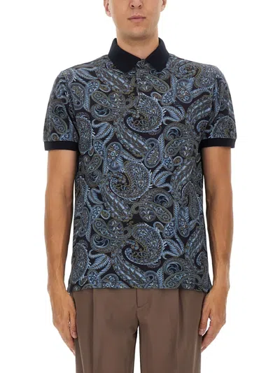 Etro Paisley Print Polo In Multi