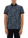 Etro Paisley Polo T-shirt In Blue