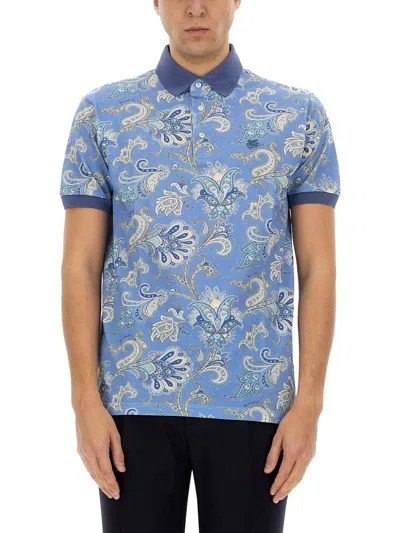 Etro Polo Shirt With Print In Multi