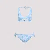 Etro Triangle Top Halter Neck Bikini In Blue