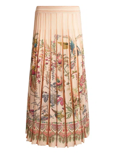 Etro Polyester Cotton Viscose Skirt In Neutral