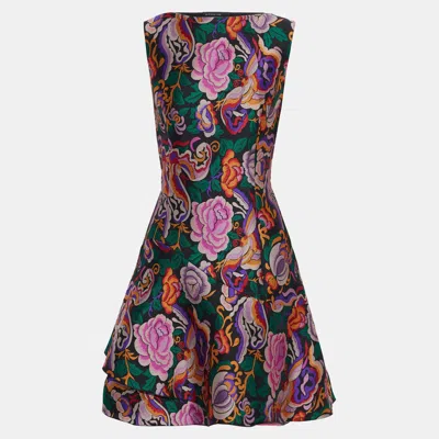 Pre-owned Etro Polyester Mini Dress 40 In Multicolor