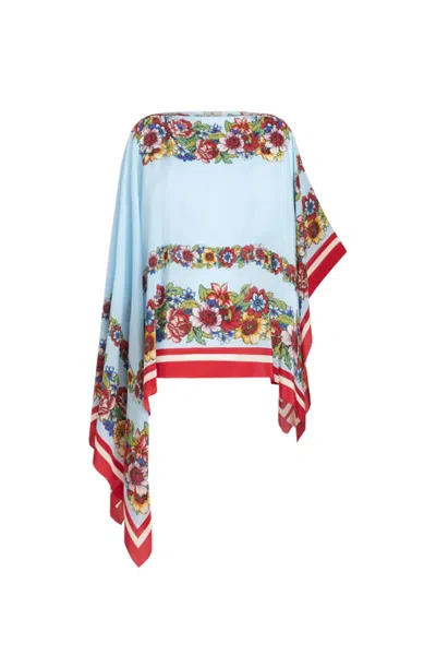 Etro Poncho In Blue