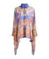 Etro Floral-print Poncho Shirt