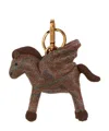 Etro Pony Keychain In Brown