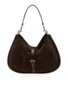 Etro Suede Shoulder Bag In Brown