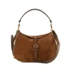 Etro Pony Medium Bag In Suede Brown In Brown