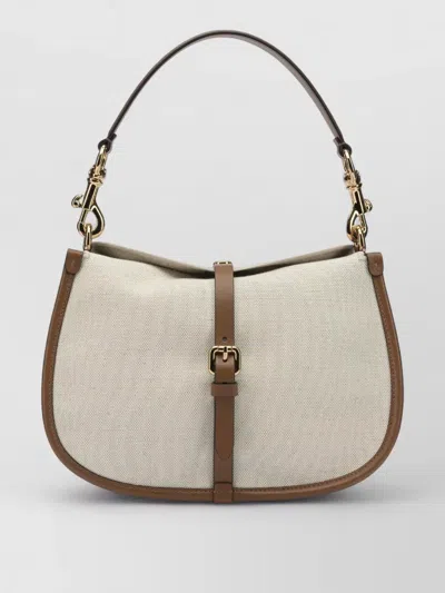 Etro Pony Medium Shoulder Bag Gold Hardware Top Handle In Neutral