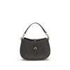 Etro Women Medium Grained Leather Shoulder Bag With Buckle In Black