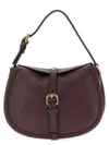 Etro Small Crossbody Bag With Adjustable Strap And Buckle Detail In Burgundy