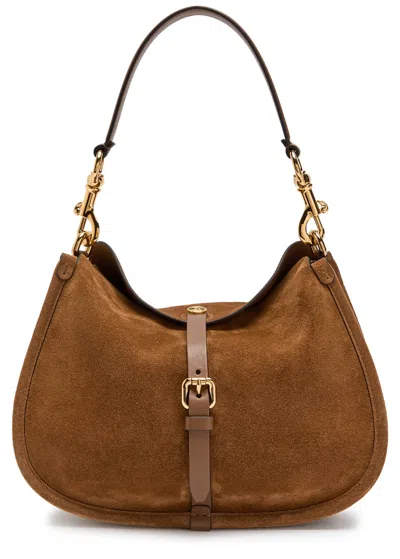 Etro Pony Suede Cross-body Bag In Brown
