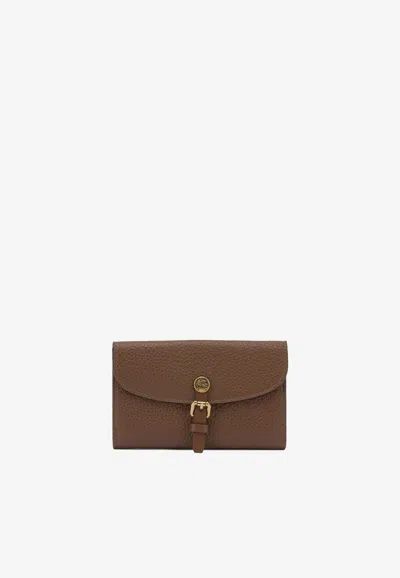 Etro Pony Textured Leather Wallet In Brown