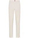 Etro Mid-rise Poplin Chino Trousers In Neutrals