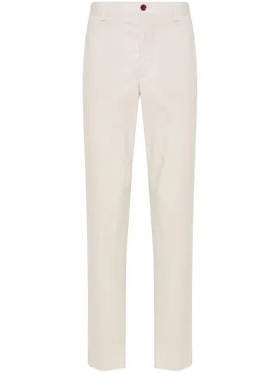Etro Mid-rise Poplin Chino Trousers In Neutral