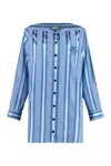 Etro Poplin Mini Dress In Blue